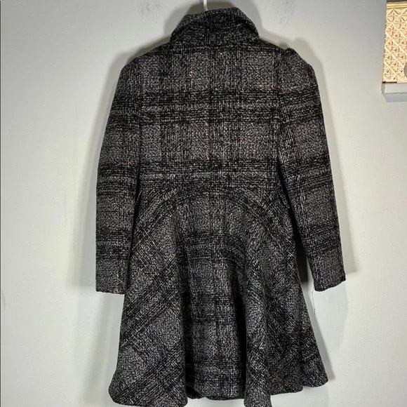 Rothschild Princess Charcoal Plaid Double-Breasted Pea Coat - Picture 8 of 14